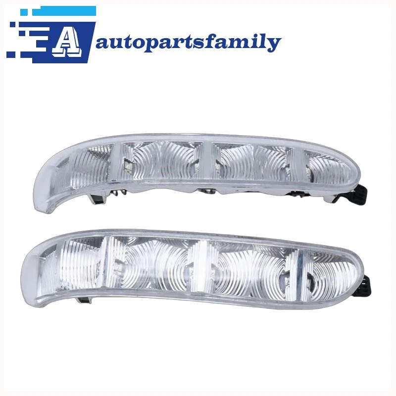 Espelho lateral de porta 2 peças luz de seta para Mercedes CL S-Class S500 S320 S350 - Imagem 1 de 4