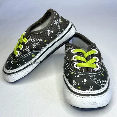 Tênis Vans Off The Wall Old Skool bebê infantil tamanho 3 naves espaciais berço - Imagem 1 de 4