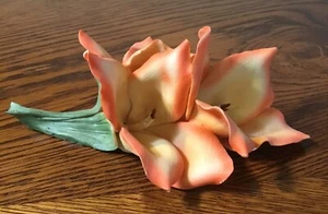 Vintage Capodimonte Italian Porcelain Mid Century Coral   Flowers Figurine#3 - Picture 1 of 5