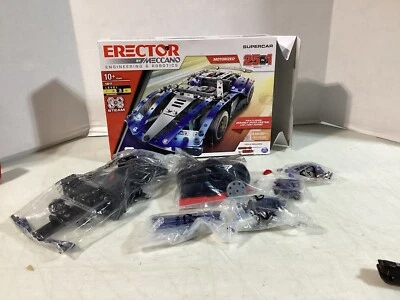 Kit de construcción de vástago de superdeportivo Erector Meccano de colección piezas de repuesto incompletas  Foto 1 de 2