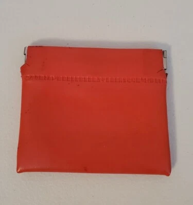 Monedero abierto vintage rojo apretado - cuero sintético Foto 1 de 4