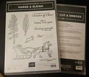 Stampin' UP! HORSE AND SLEIGH Stamp Set & Dies - Picture 1 of 5