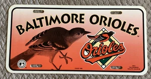 Baltimore Orioles MLB Vintage Tag Express Plastic Vanity License Plate - Picture 1 of 5