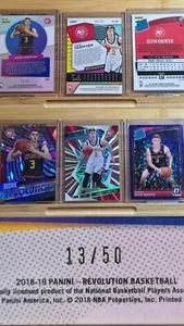 2018-19 KEVIN HUERTER 3 Card Lot #'d Revolution Cubic, Sunburst & Optic Purple - Picture 1 of 7