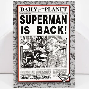 1993 Sky Box The Return of Superman Seal of Approval #25 DC Comics Trading Card - Imagen 1 de 2