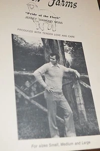 Chester Farms Jersey Diamond Moss Sweater 36-44 Knitting Pattern - Picture 1 of 1