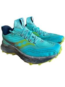Women's Saucony Endorphin Trail Cool Mint Athletic Running Shoes Size US 8.5