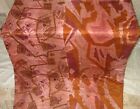BVH Pure silk Antique Vintage Sari Fabric 4Y CRAFT V5 E430 Brown #ABDBF
