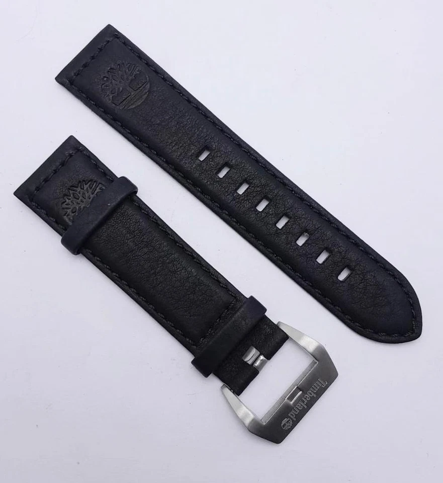 Relógio masculino Timberland de couro genuíno 22 mm pulseira preta - Imagem 1 de 4