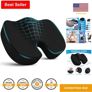 Memory Foam Seat Cushion - Non-Slip, Sciatica & Back Pain Relief - Office Cha... - Picture 1 of 9