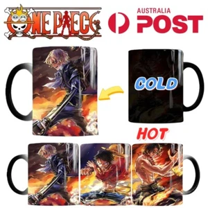 One Piece Heat Change Mug Temperature Reactive Ceramic Color Changing Coffee Cup - Picture 1 of 8