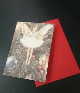 Flower Fairies Vintage Image 20 Christmas cards Christmas Tree Fairy A6 blank - Picture 1 of 4