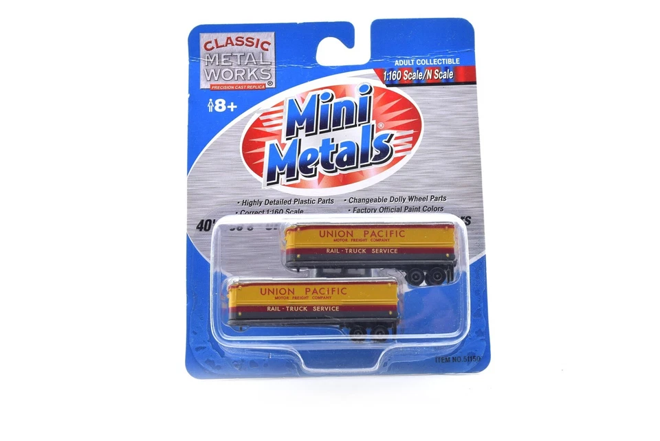 Classic Metal Works 51150 40's/50's Union Pacific RR Aerovan Trailers - NIB - Image 1 of 1