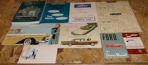 1957 Ford Werkstatt Service Handbuch Besitzer Verkaufsprospekt 11 Stück Lot 57 Fairlane - Bild 1 von 1