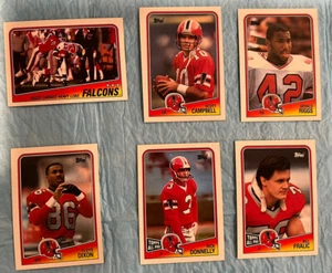 Juego de 11 tarjetas Topps Football Atlanta Falcons 1988 equipo - Imagen 1 de 2