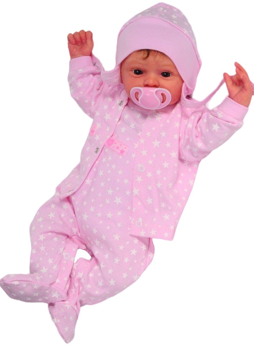 FeMereina Strampelanzug Neugeborene - Ärmellos Mit Rüschenkragen + Mütze