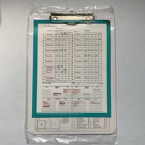 1990’s Florida Marlins Clip Board How To Score A Game Blockbuster Video Vintage - Picture 1 of 15