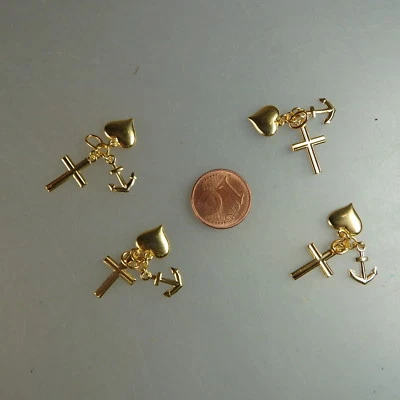 Alter Lagerbestand: 4 gleiche Anhänger Liebe Glaube Hoffnung (50830) - Bild 1 von 2