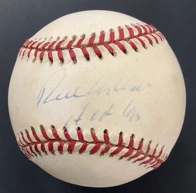 Richie Ashburn Signed Baseball Coleman Phillies Autograph HOF 95 Inscrip PSA/DNA - Image 1 of 4