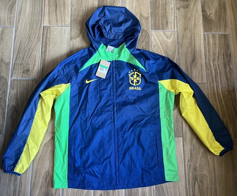 Nike Brazil AWF Men's Full-Zip Soccer Jacket DN1075-490 Size XL NWT Cover