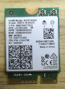 Genuine Intel NGFF Dual Band 802.11ac 2.4Gbps WiFi Bluetooth 5.0 Card AX201NGW - Picture 1 of 1