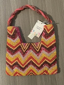 Multicolor Beaded Bag with Sequins Viral TikTok Handcrafted in India - Picture 1 of 7