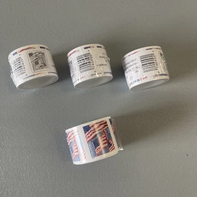 3 Rolls of 100 Forever Stamps Flags 2022 Unopened  $234 Retail Free Shipping - Image 1 of 2