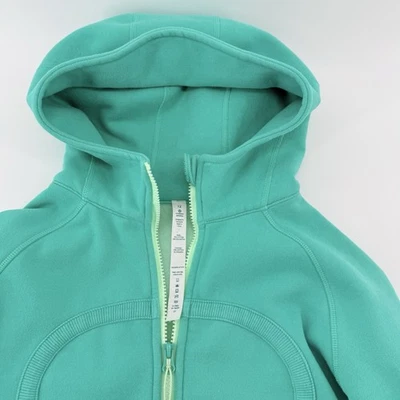 Sudadera con Capucha Deportiva Lululemon Scuba para Mujer 12 Turquesa Cremallera Completa Foto 1 de 4