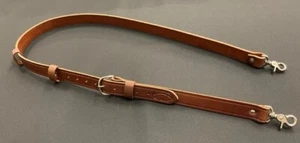1.5" Wide Firefighter Leather Radio Strap Sav-A-Jake - Brown Regular Length - Picture 1 of 1