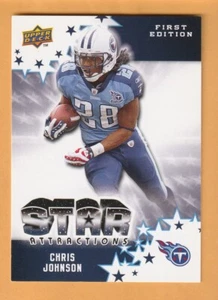 Chris Johnson Tennessee Titans 2009 cubierta superior primera edición Star Attraction 13S - Imagen 1 de 2