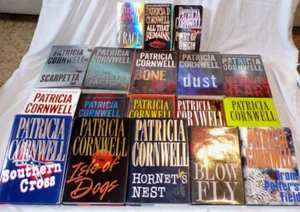 Lot 18 Patricia Cornwell Scarpetta HB Books Flesh & Blood Bone Bed Dust Factor - Picture 1 of 7