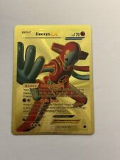 Deoxys EX Gold Metal Foil Pokémon Card Collectible/Gift/Display