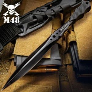 M48 Urban Stinger Black Dagger Dual Edge Knife Spike Full Tang UC2937 8" OA New - Picture 1 of 14