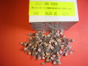 [100pcs] 390pF 100V 2% N1500 THT CERAMIC CAPACITORS PHILIPS - Picture 1 of 1