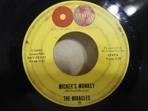 The Miracles 45 Mickeys Monkey / Makes You Happy 1963 Soul Doo Wop Tamla Orig! - Imagen 1 de 4