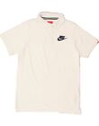 Nike Boys Polo Shirt 12 13 Years Large White Cotton Au03