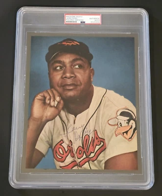 LARRY DOBY Signed Magazine Photo-HALL OF FAME-INDIANS-ORIOLES-PSA - Image 1 of 4