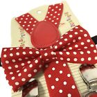"RED POLKA DOT" Matching Suspender & Bow-Tie Set Kids Toddler Baby Boys Girls