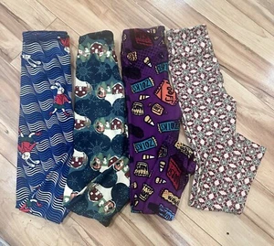NWOT LuLaRoe S/M Girls Leggings Fun Mixed Print Lot of 4 - Picture 1 of 1
