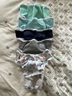 Lot Of 5 Thirsties Hook & Loop Cloth Covers, Infant Size 1 Small 6-18lbs