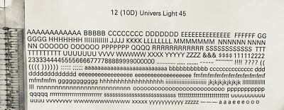 New Letterpress Type - 12 Pt. Univers Light - Image 1 of 3