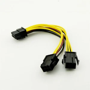PCI-E 8 Pin to 2xPCIe 6 Pin Graphics Video Card Power PCI Express Splitter Cable - Picture 1 of 5