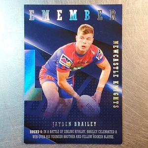 2022 NRL Traders Season to Remember Card SR24 Jayden Brailey Knights - Picture 1 of 2