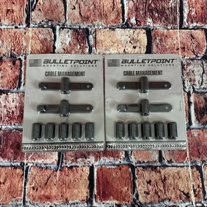 Bulletpoint Cable Organizer Kit 2 Ct 7 Pc Rubber Cable Management Self Adhesive - Afbeelding 1 van 2
