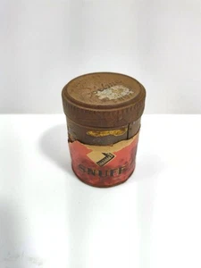 Vintage Square Snuff Can With Helmet Lid Metal 1.15oz - Afbeelding 1 van 7