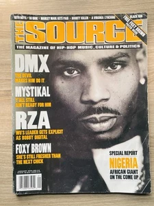 The Source Magazine January 1999 DMX cover Foxy Brown centerfold poster *RARE* - Foto 1 di 2