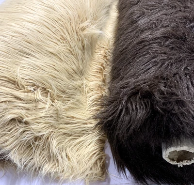 LUXURY LONG PILE FAUX FUR FABRIC - 160CM WIDE - $30 PER HALF METRE : #08BB - Image 1 of 3