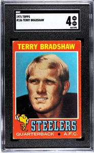 Terry Bradshaw 1971 Topps RC #156 - Pittsburgh Steelers Rookie - SGC 4 - Picture 1 of 2