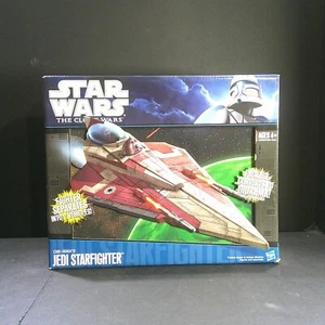 Hasbro Star Wars The Clone Wars - OBI WAN'S JEDI STARFIGHTER Vehicle - NISB - Picture 1 of 7