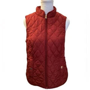 Croft & Barrow Women's Maroon Quilted Puffer Vest Sz PXS - Picture 1 of 13